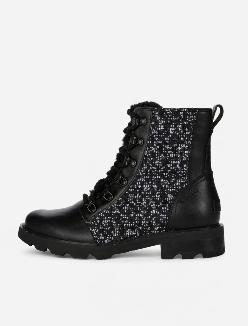 SOREL Lennox Lace Cozy Black Waterproof Boots New In Box